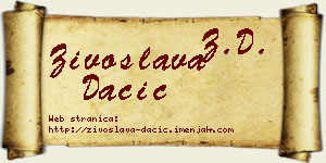 Živoslava Dačić vizit kartica